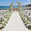 3D Ivory Floral Carpet Aisle Runner