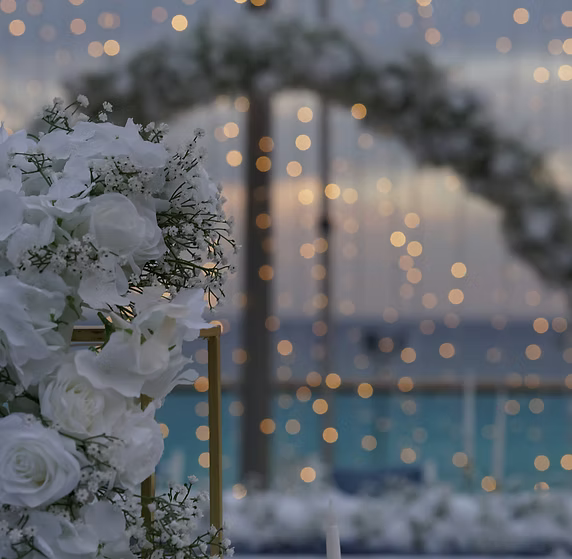Elegant Gypsophila & White Rose