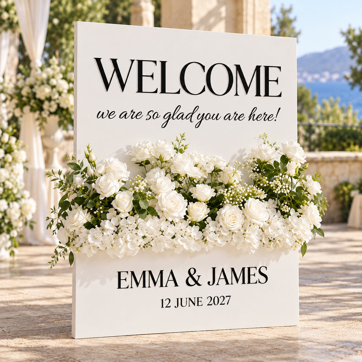 Personalised Freestanding Welcome Sign