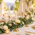 Gold Candle Holder with Battery Candle