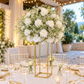 Gypsophila and White Rose Centrepiece