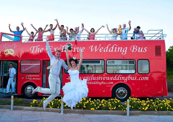 Red Open-Top Wedding Bus – Protaras & Ayia Napa