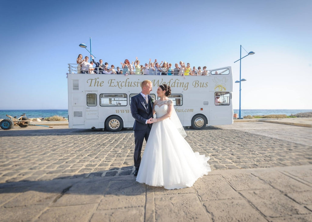 White Open-Top Wedding Bus – Protaras & Ayia Napa