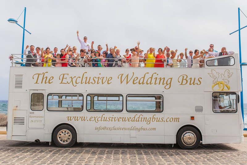 White Open-Top Wedding Bus – Protaras & Ayia Napa