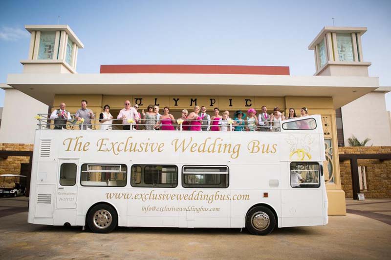 White Open-Top Wedding Bus – Protaras & Ayia Napa