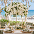 White Rose and Hydrangea Centrepiece