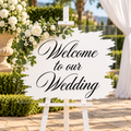 White, Gold or Silver Welcome Sign