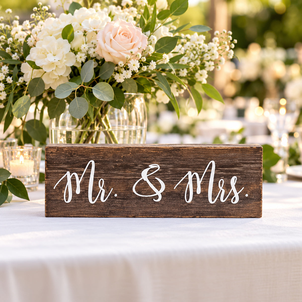 Mr & Mrs Table Top Sign