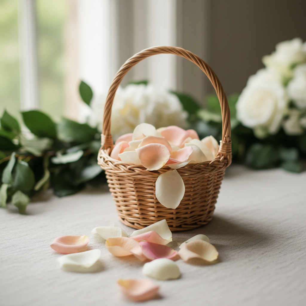 Flower Girl - Basket of Fresh Petals