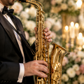 Saxophonist playing at a wedding ceremony